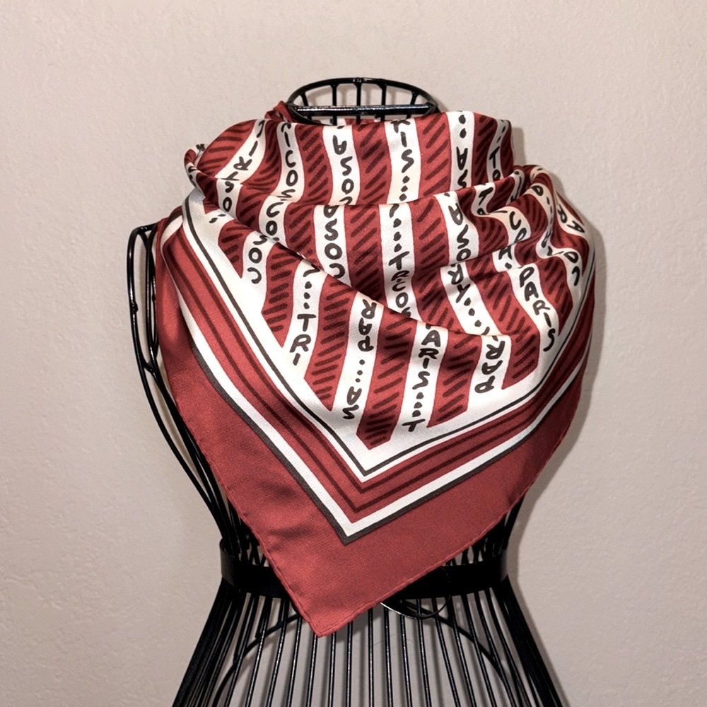 Tricosa Paris vintage scarf red